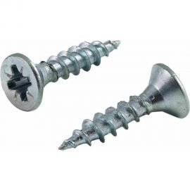 Универсальный саморез КВАДРА 3x10 белый, потайная голова, цинк, уп. 30 шт. 303010308120 