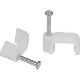 Скоба для кабеля HLT плоская, 10 мм, уп. 100 шт. 4670042796399 