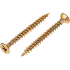 Универсальный саморез KRANZ 3,5x35, желтый цинк, 25 шт. 1111-3535-5 