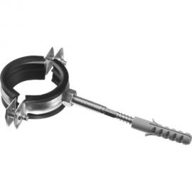 Хомут с резиновым уплотнителем, шурупом и дюбелем Tech-Krep 2-1/2, 73-80мм, 1шт - пакет 137019 