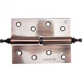 Дверная разъемная петля Зубр Эксперт 1 подшипник цвет старая медь AC правая с крепежом 100x75x2.5 мм 2 шт. 37605-100-6R 