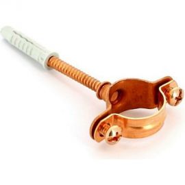 Хомут для труб Uni-Fitt 22 медный со шпилькой и дюбелем 851R2200 