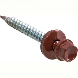 Кровельные саморезы с буром Стройбат 4,8x35 темно-красный 60 шт 203581 