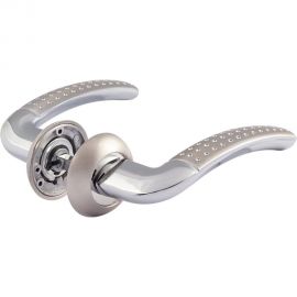 Дверная ручка НОРА-М 96А AL мат. хром/хром 15977 