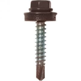 Саморез Невский Крепеж КР RAL 8017 коричневый, св., 4,8x28, 30 шт. 931417 