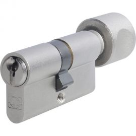 Цилиндр DOORLOCK DL Standard Z30xK30 мм PN матовый никель с поворотной кнопкой, 3 ключа 72036 