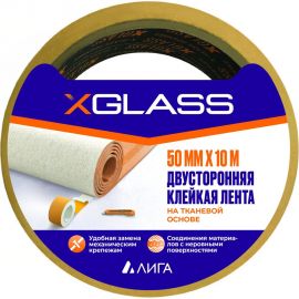 Двухсторонняя клейкая лента X-Glass 50 мм, 10 м УТ0007437 
