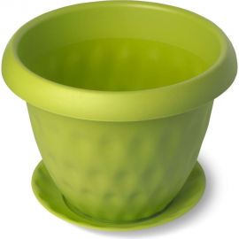 Горшок для растений с поддоном Martika Розетта 2.8 л, диам. 200 мм, зеленый С127ЗЕЛ 