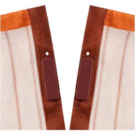 Дверная антимоскитная сетка с магнитным замком REXANT 210x100 см, коричневая 71-0220 