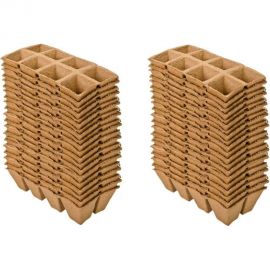 Блок торфяных горшков ЛЕТО 8 ячеек, 70x70x70 мм, 50 шт. 91138 