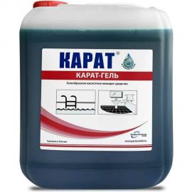 Чистящее средство для сантехники, ванной, раковины, душевой кабины Карат гель, 5 л, без хлора 4607002304097 