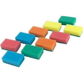 Поролоновая губка с абразивным слоем DolleX MIDI 80х50х25 мм, 10 шт. GAA-01 