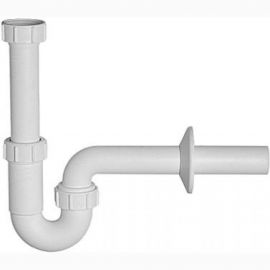 Трубный сифон McAlpine 1 1/4""х32 мм, без выпуска, с отводной трубой D32 мм и отражателем MRW8 