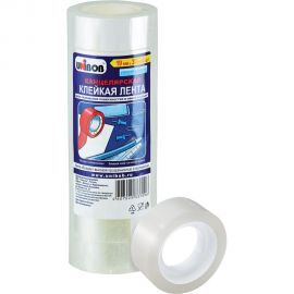 Клейкая канцелярская лента UNIBOB 19 мм х 33 м Прозрачный Упак 8 штук 214962 