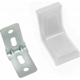 Мебельный уголок с декоративной накладкой STARFIX 26x26 цинк, белый, 4 шт. в зип-локе SMM1-66848-4 