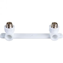 Монтажная планка VALFEX PP-R белая, 20х1/2 дюйма НР, под смеситель 10123020 127-1647 