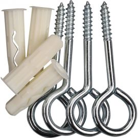 Петля-шуруп ЕВРОПАРТНЕР Zn L32 x d5,8 x O12 в компл. c дюбелем MULTI 8x32 4шт. MP 313 17 