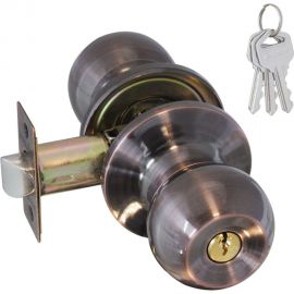 Межкомнатная защелка ISPARUS ISP ЗШ-01 стар. медь, ключ/фикс. 16790 