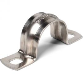 Металлическая двухлапковая скоба FORTISFLEX СМД INOX 48-50 мм 80985 