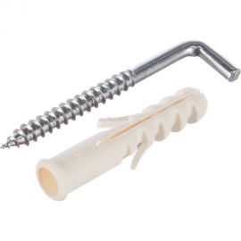 Распорный дюбель Зубр МАСТЕР тип ЕВРО с шурупом-крюком, 10х50 / 6х65 мм, 4 шт 30676-10-50 