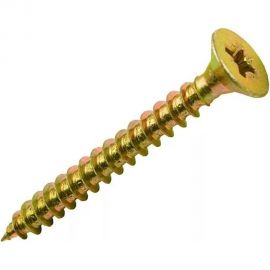 Универсальный шуруп для дерева Саморезик 3,5х30 потайн. желт. Pz-2, 1000 шт. SYZ-3,5х30-1000 