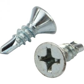 Оконный саморез KRANZ сверло 3,9x13, белый цинк, 500 шт. KR-01-3722-008 