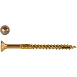 Самонарезающие шурупы для дерева BOHRER потай, 10x160 желтый цинк DSH-10/160-10 