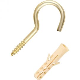 Крюк-шуруп ЕВРОПАРТНЕР латунир. d3,3хL30 мм 2 шт. 13 4826 1 