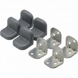 Мебельный уголок с декор. накладкой Левша 28x28х28, серый, 4 шт. У8-5139.Сер 