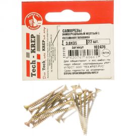 Саморез Tech-Krep ШУж 3,0х35 потайная головка 22 шт, пакет 102476 
