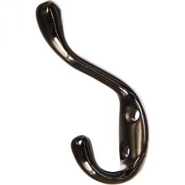 Мебельный крючок JET 586 двухрожковый, алюминий, черный никель CQ586A.002NP99 