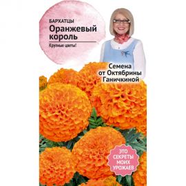 Семена ОКТЯБРИНА ГАНИЧКИНА Бархатцы Оранжевый король 0.5 г 119233 
