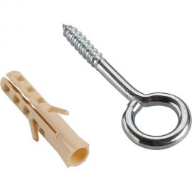 Петля-шуруп ЕВРОПАРТНЕР Zn L30 х d4,1 x O9,6 мм 6шт. 13 0648 4 