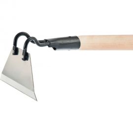 Усиленная мотыга с деревянным черенком СИБРТЕХ нержавеющая сталь, 150х90х1325 мм 62288 