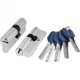 Цилиндровый механизм Punto Z400/100 mm (30+10+60) CP хром, 5 ключей 43925 
