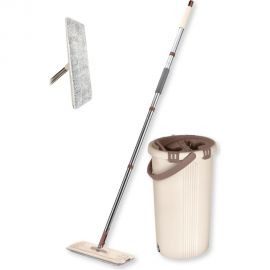 Система для уборки KRAFT Light Mop швабра, ведро с отжимом, 2 насадки KT 835801 