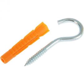 Шуруп с полукольцом Tech-Krep 4х30 с универсальным дюбелем 6,0х36 2 шт - пакет 114328 