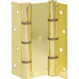 Барная пружинная петля двойного действия ALDEGHI LUIGI SPA 155х27х40 мм, цвет: латунь, к-т: 2 шт + монтажный набор 87AO155-40 