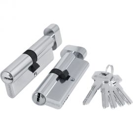 Цилиндровый механизм с вертушкой Fuaro 200 ZM 100 mm /50+10+40/ CP хром, 5 кл. 42727 