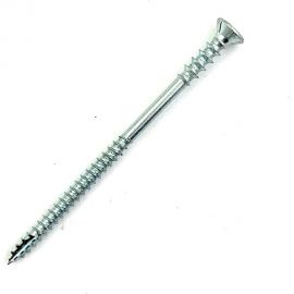 Дистанционный шуруп Rusconnect WDS 06100 6x100 мм, потайная головка, TORX, белый цинк, 100 шт. 390610 