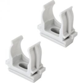 Крепеж-клипса для трубы TDM 20 мм, цвет белый, 10 шт. SQ0405-2002 