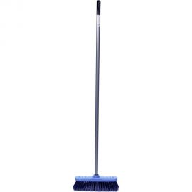 Щетка для сухой уборки пола InLoran ручка 110 см, васильковый, арт. M-100BL 