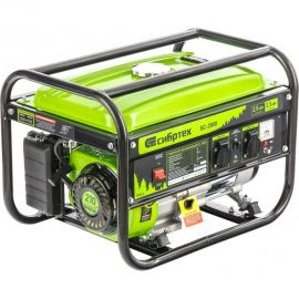Бензиновый генератор 2,5 кВт, 230В, 4-х такт., 15 л, ручной стартер СИБРТЕХ БС-2800 94543 