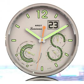 Настенные часы RST, метеостанция часы, барометр, термометр, гигрометр, дата RST77745 