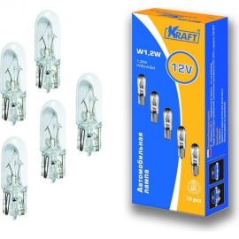 Лампа накаливания KRAFT W1,2W 24v1,2w W2x4.6d уп-ка 10 шт. KT 700029 
