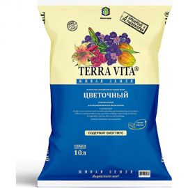 Грунт Terra Vita Живая Земля цветочный 10 л 4601104982818 