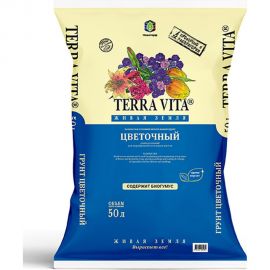 Грунт Terra Vita Живая Земля цветочный 50 л 4601104981965 
