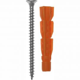 Дюбель-U Стройметиз 10х61 + саморез Шуц 6х80, 6 шт европодвес 2930171 