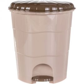 Ведро для мусора Violet с педалью, 18 л, латте-капучино 151820 