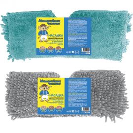 Двухсторонняя насадка Мамонтенок Чистолюб микрофибра+лапша KD-17F08R 